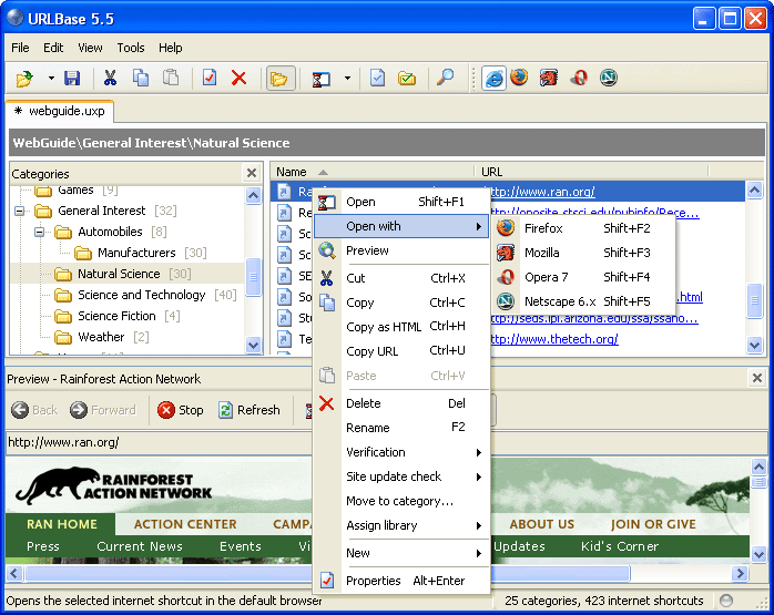 URLBase 5.5 Professional Edition Screenshot